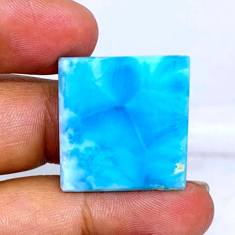 Larimar cabochon carré en vrac à monter soi-même pour collier d'été et bijoux bohèmes