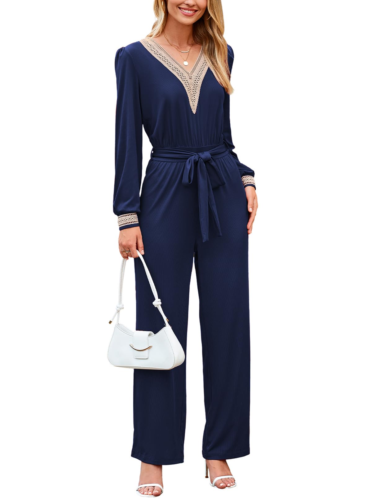 Fashion Navy Pant Romper Happy SailedDressy Jumpsuits For Women