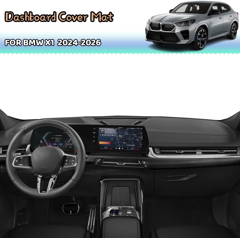 Custom Interior Accessories for BMW X2 2024 2025 2026 Dashboard Cover Mat Dash Covers Reduces Glare Eliminates Cracking Protector Sunshade No Glare(with HUD)