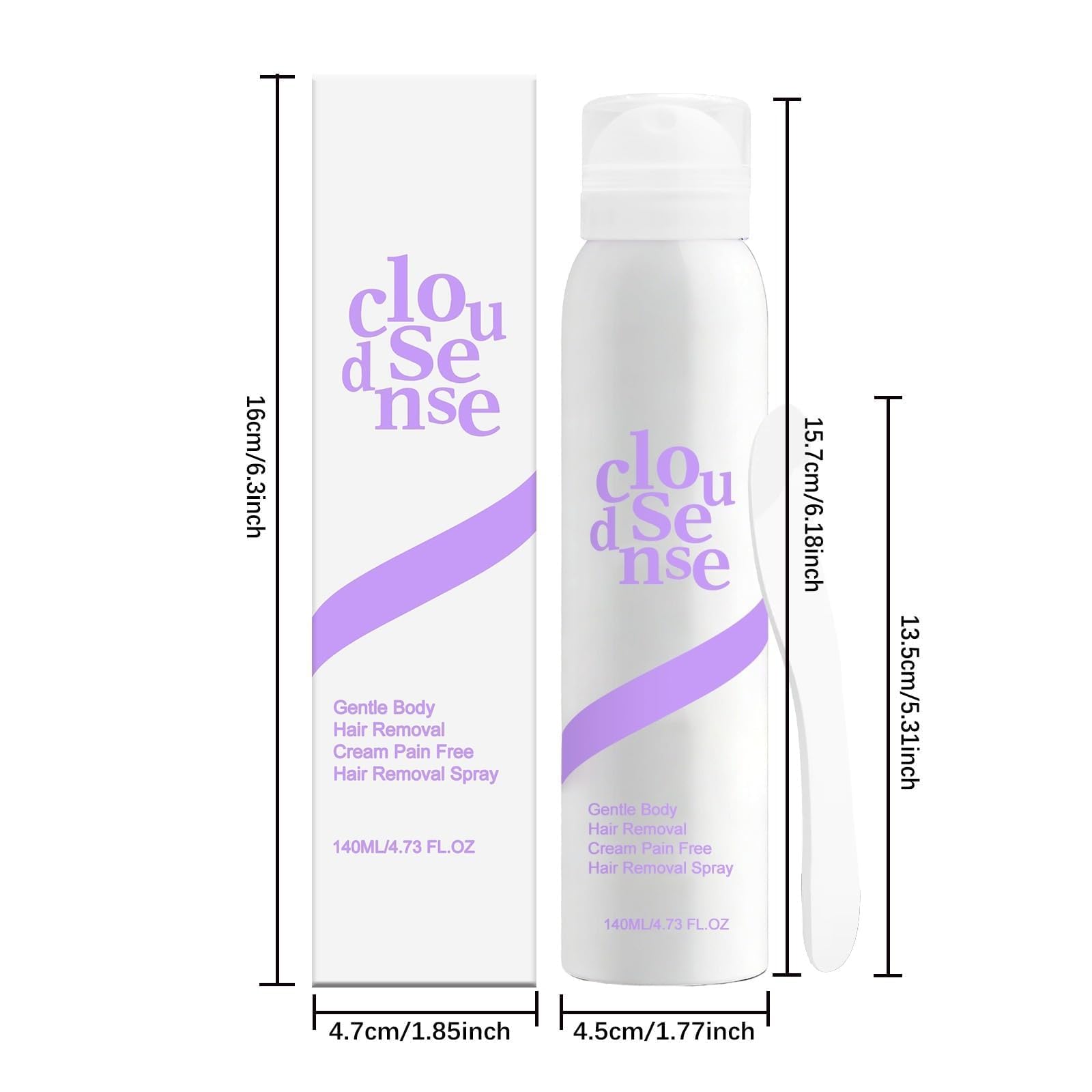 Spray depilatorio delicato, crema depilatoria idratante, lenitiva e indolore; azione rapida, delicata e lenitiva; depilazione sicura per pelli sensibili (uomo e donna)