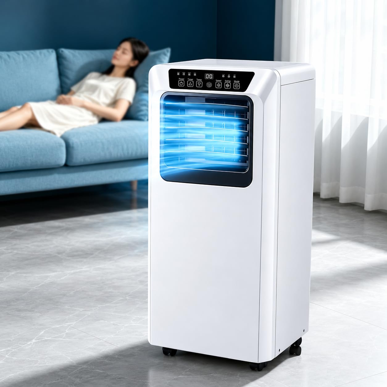 GSHSHOU Portable Air Conditioner 9000 BTU with Sleep Mode 7000BTU