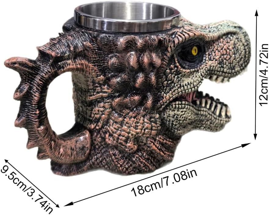 ユニークな恐竜デザイン樹脂カップ装飾機能ドリンクペン小物