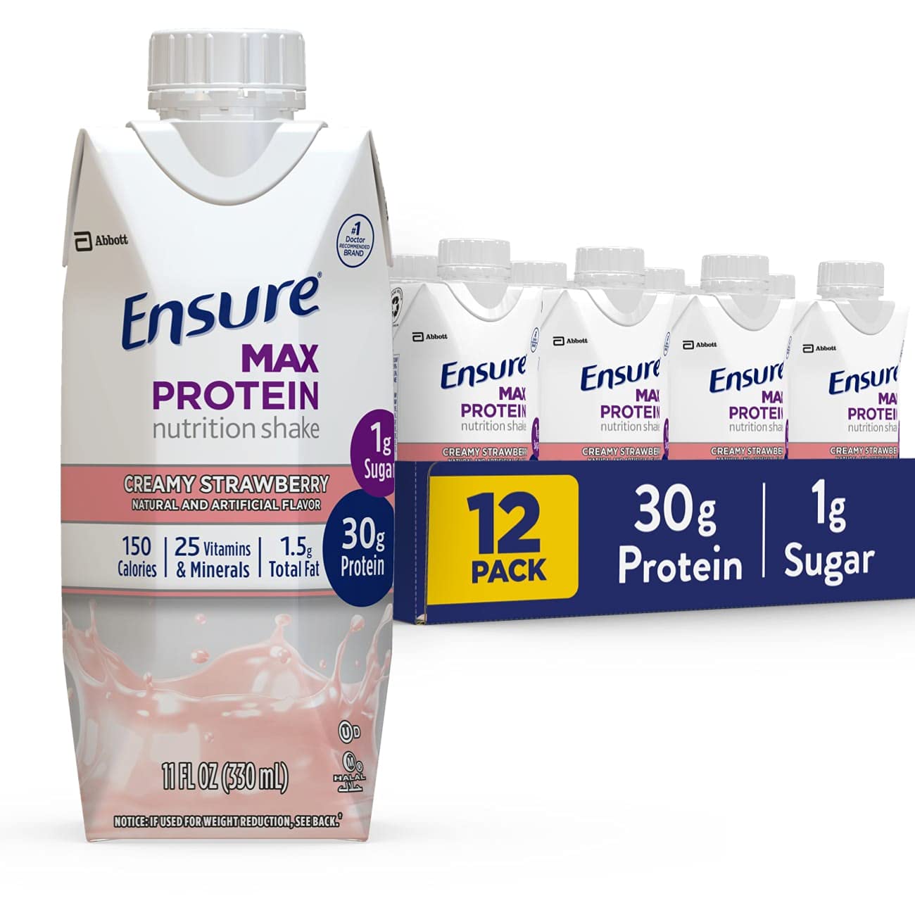 Ensure Max Protein Nutrition Shake with 30g Protein 1g Sugar High Prot | amzdealz