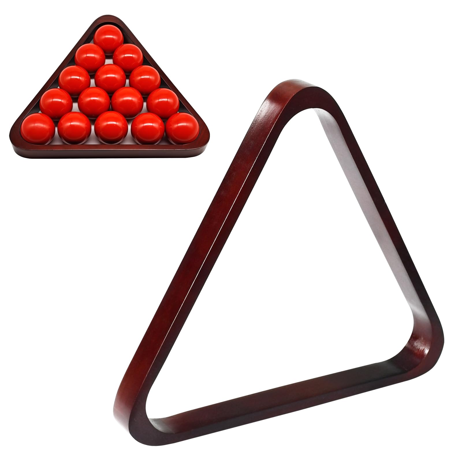 Naissgo Snooker Ball Racks, Wooden Professional Snooker Frame, Snooker Table Balls Rack, Solid Triangle Rack Holder