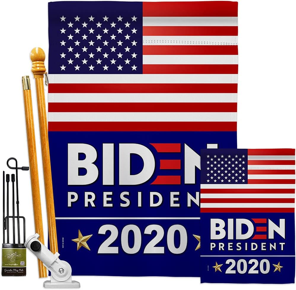 2020 Biden House Flag Patriotic President Democrat Republican Tea Party United State American Election Small Decorative Gift Yard Banner Made In USA 28 X 40