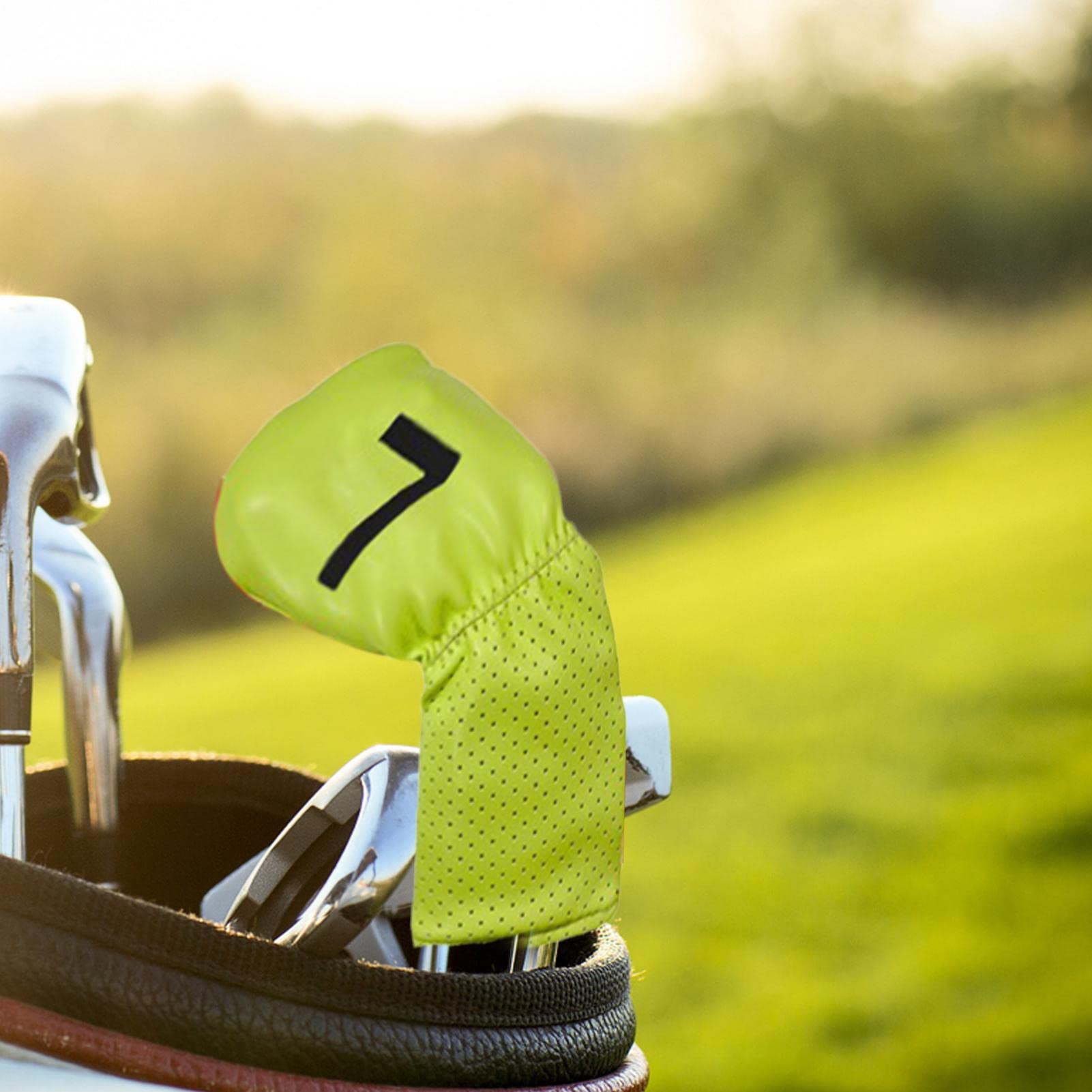 Iron Head Covers 9 housses clubs golf en fer | 9 capots clubs golf imperméables brodés en polyuréthane compatible avec la plupart des marques