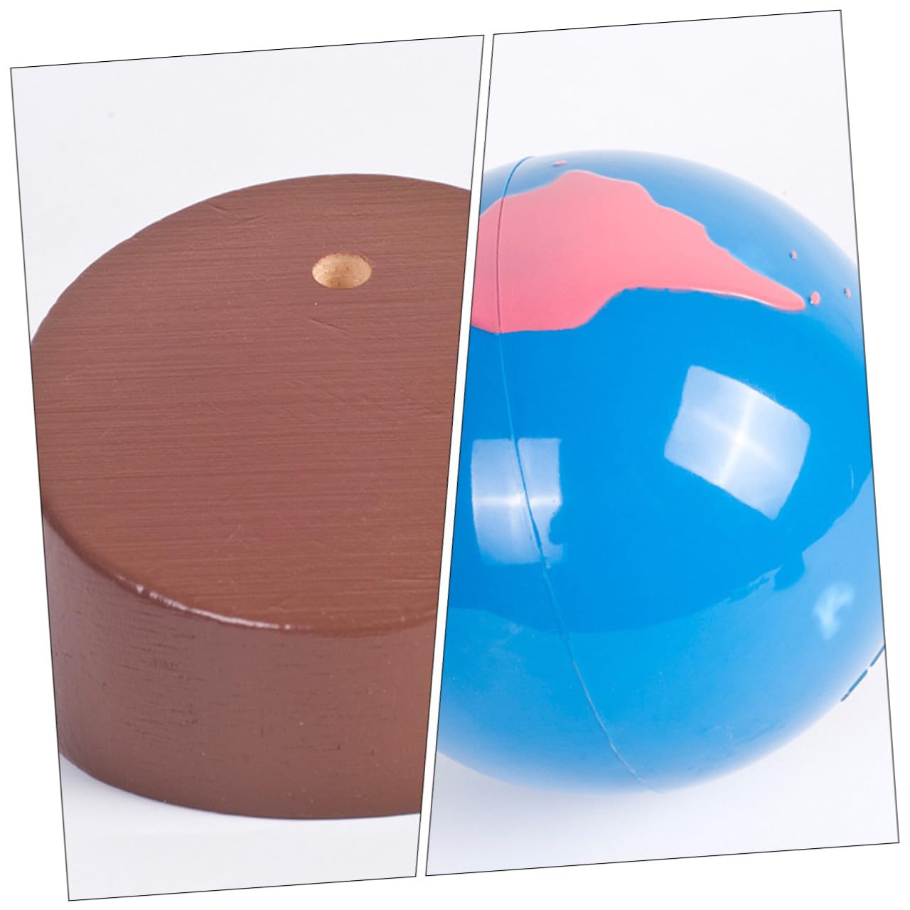 Globe Peinture à Base d'eau en Bois Terrestre Ornemental pour Protéger la Vue Surface Lisse et Éducation Précoce des Garçon et Filles, pour Décoration