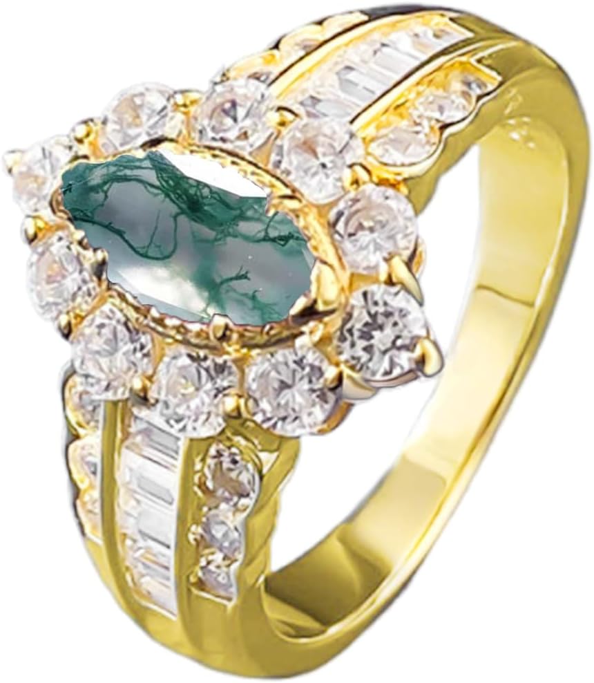 10K 14K 18K Gold 1.5CT Marquise Cut Gemstone Halo Rings for Women Engagement Wedding Anniversary Ring Birthday Jewelry Gifts for Her Size 4-15