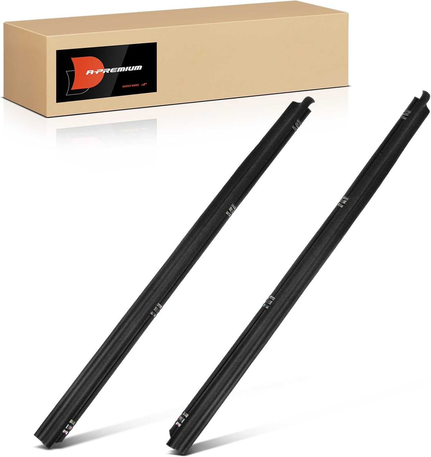 A-Premium 2PCS Outer Window Molding Trim Weather Stripping Kit Compatible with Jeep Wrangler 1987-1995, Scrambler 1981-1985, CJ5 1968-1983, CJ5A 1968, CJ6 1968-1975, CJ6A 1968, CJ7 1976-1986