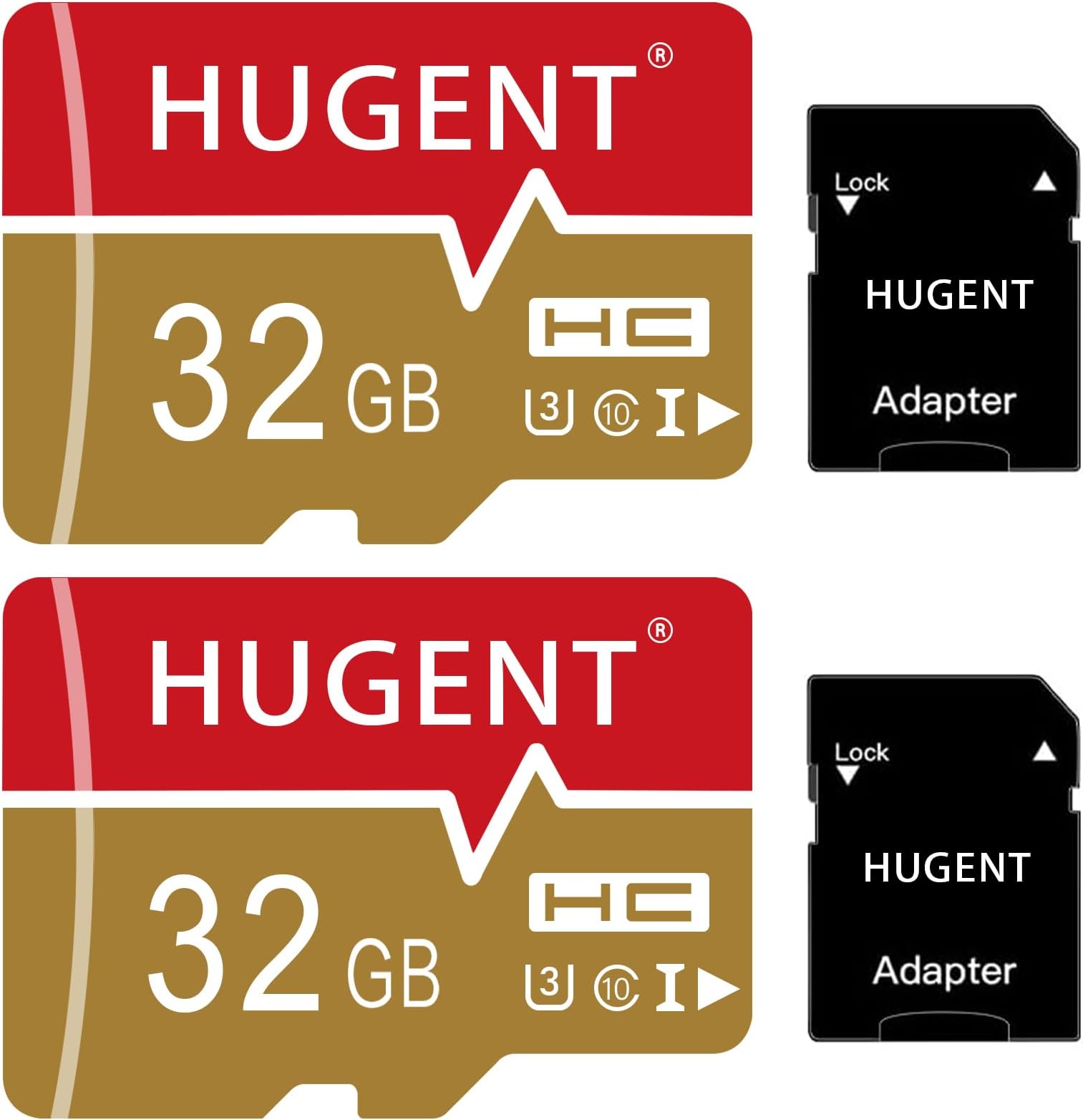 2 Pack SD Card 32GB with Adapter, High Speed Micro SD Card, UHS-I C10 A1 Memory Card for Drone/Tablet/Mobile Phone/Camera/Car Audio/Game Console (32GB)