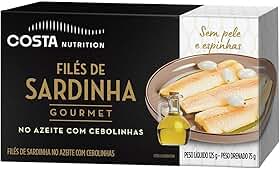FILE DE SARDINHA SEM PELE PRE COZIDA COM CEBOLA E AZEITE