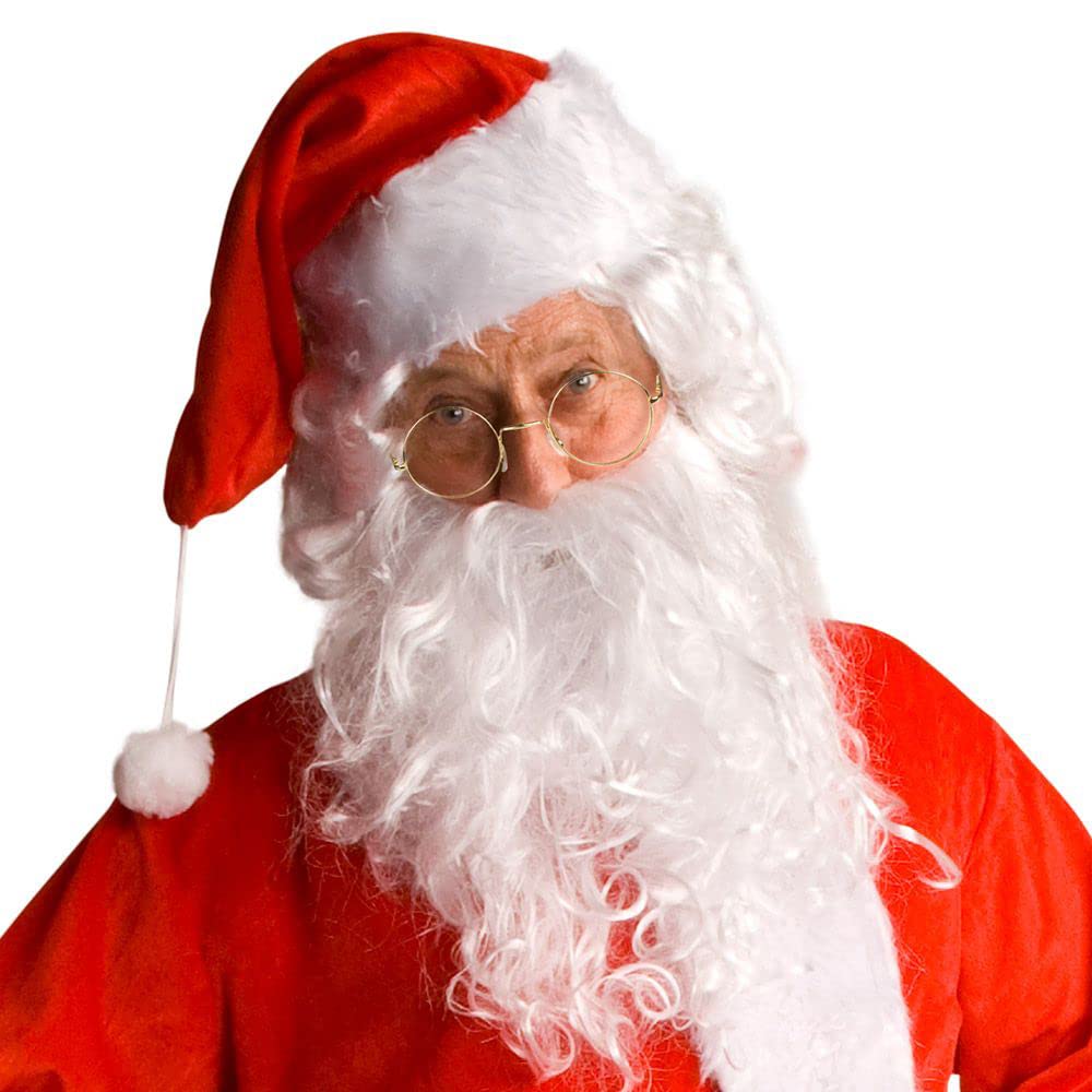 Boland Gold Santa Glasses with No Lens, Old Man Glasses, Santa Fancy Dress Accessory, Santa Claus Dress Up, Father Christmas - Image 3