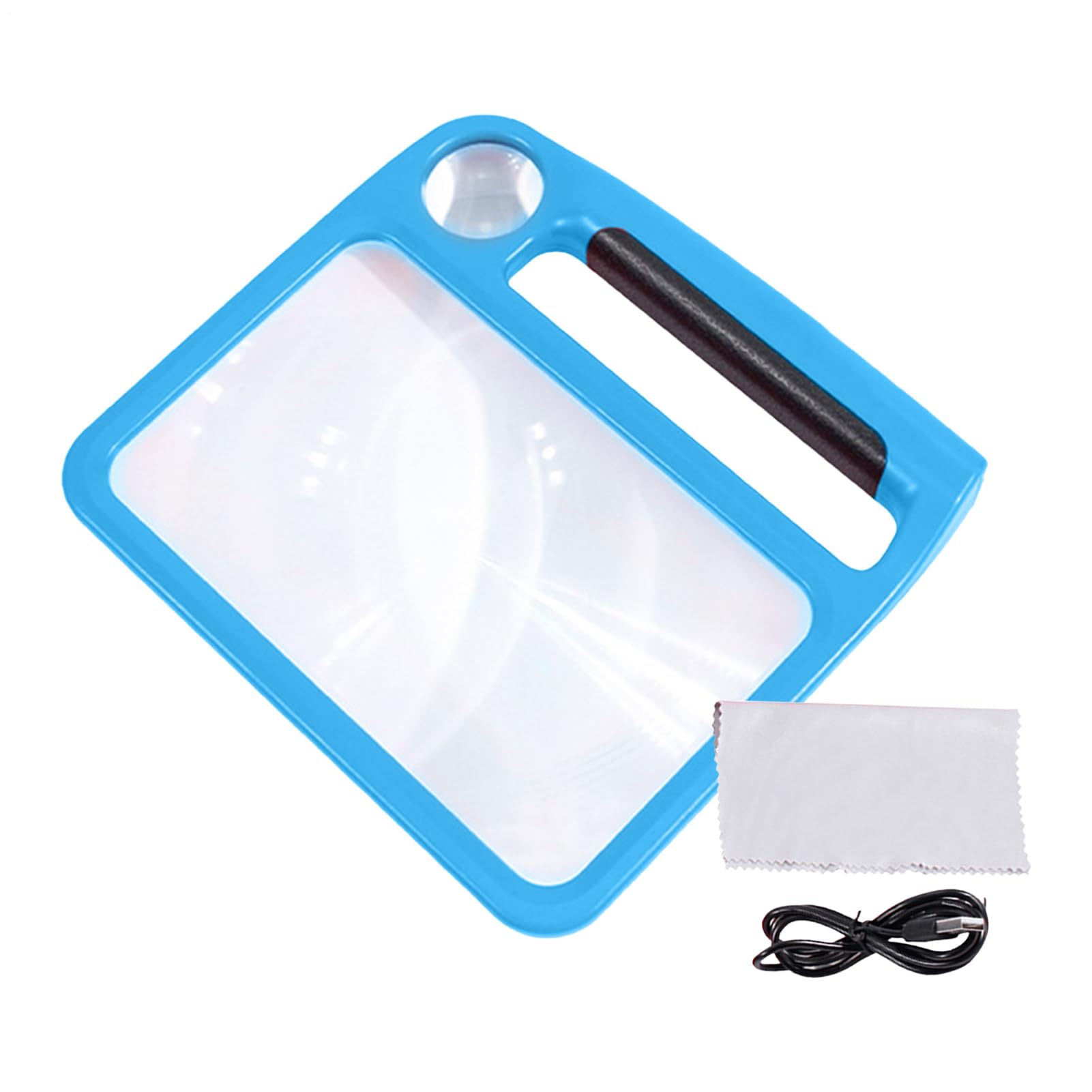 Verre grossissant éclairé LED rechargeable 5x 10x loupe de lecture lit