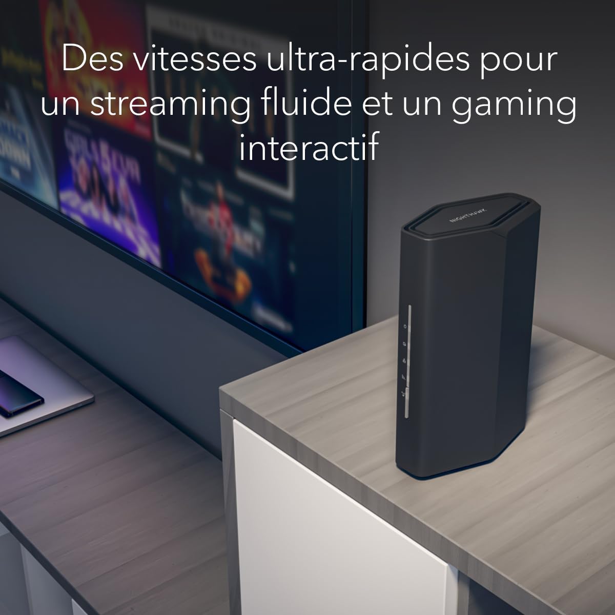 Netgear Nighthawk RS100 Routeur WiFi 7 bibande BE3600 3,6 Gbit/s 135 m2 50 périphériques Port 2,5 Gbit/s