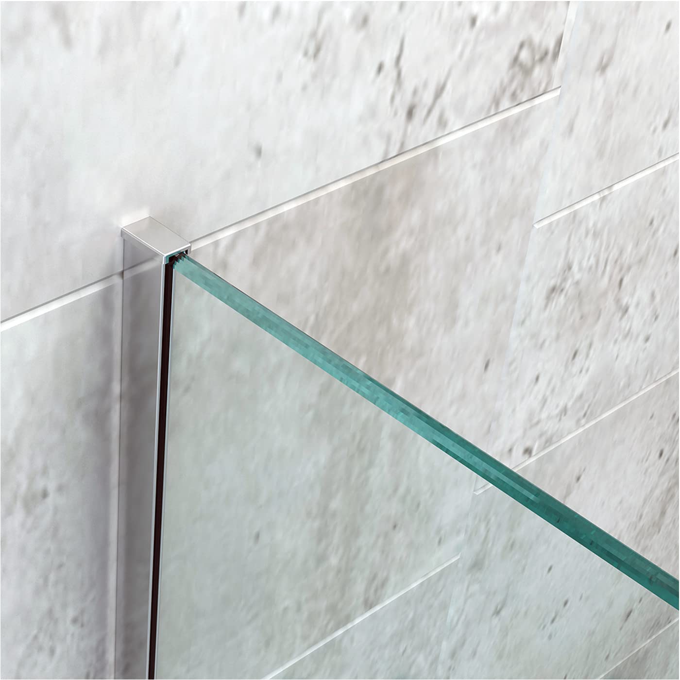 BERNSTEIN Przegroda prysznicowa Szkło Kabina prysznicowa bez brodzika Walk-In Nano ESG Szkło hartowane Echtglas EX101 Szkło przezroczyste 120 x 200 cm