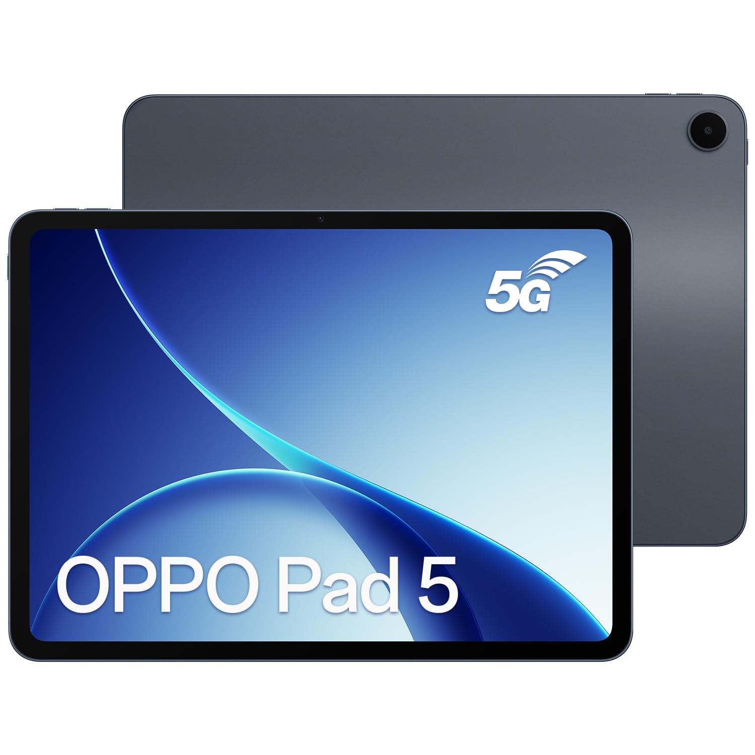 OPPO Pad 5 Tablette 12.1" Écran Eye-Comfort 2.8K, 8+128Go, 5G, 10050mAh, Dimensity 7300-Ultra, 120Hz Confort Visuel, Lecture et Écriture IA, Quad Haut-Parleurs, 33W SUPERVOOC, Starlight Black