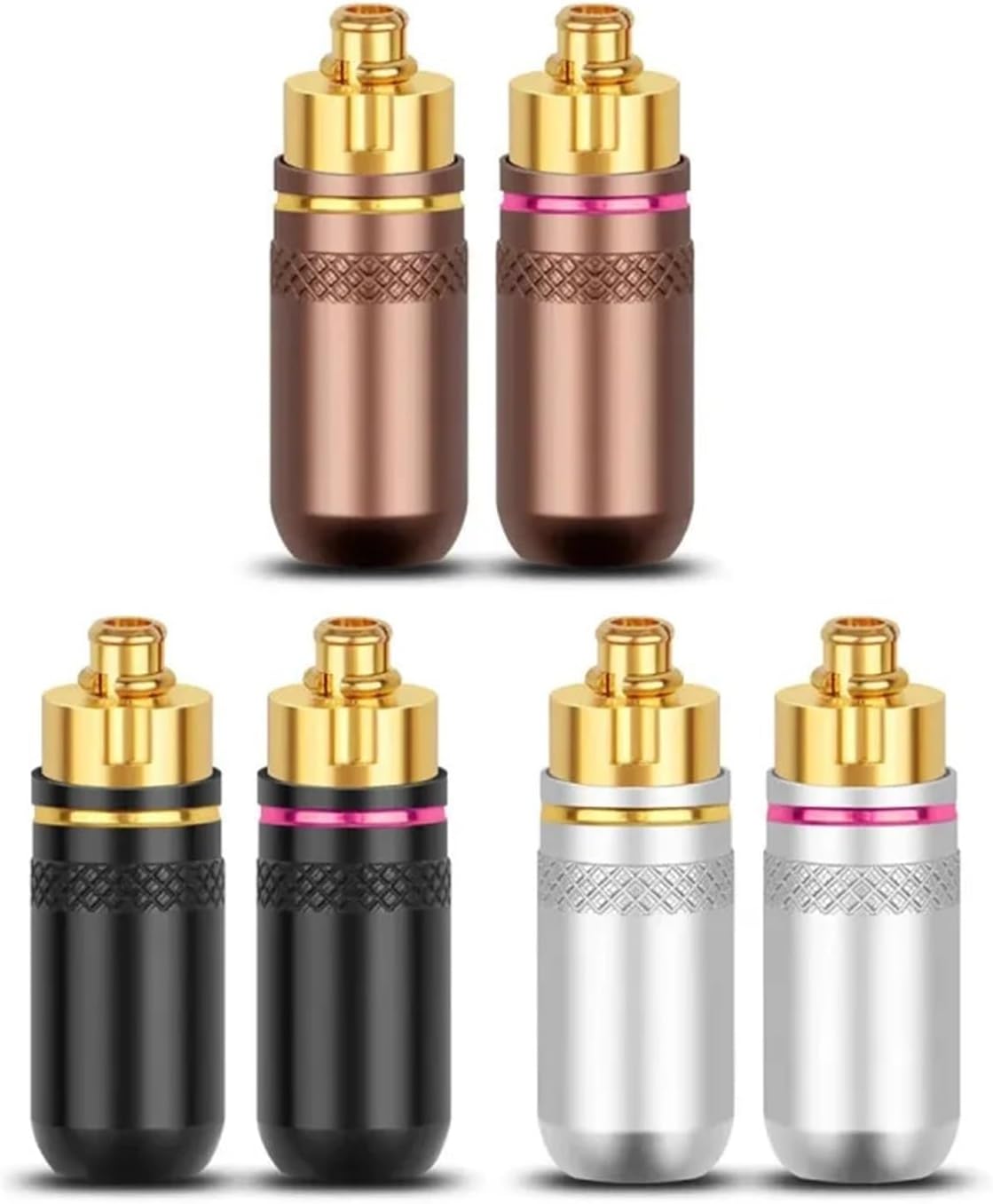 Connector Male Headphone Pin Compatible N2002 Ue900 Se535 Audio Earphone Plug Adapter(Black)