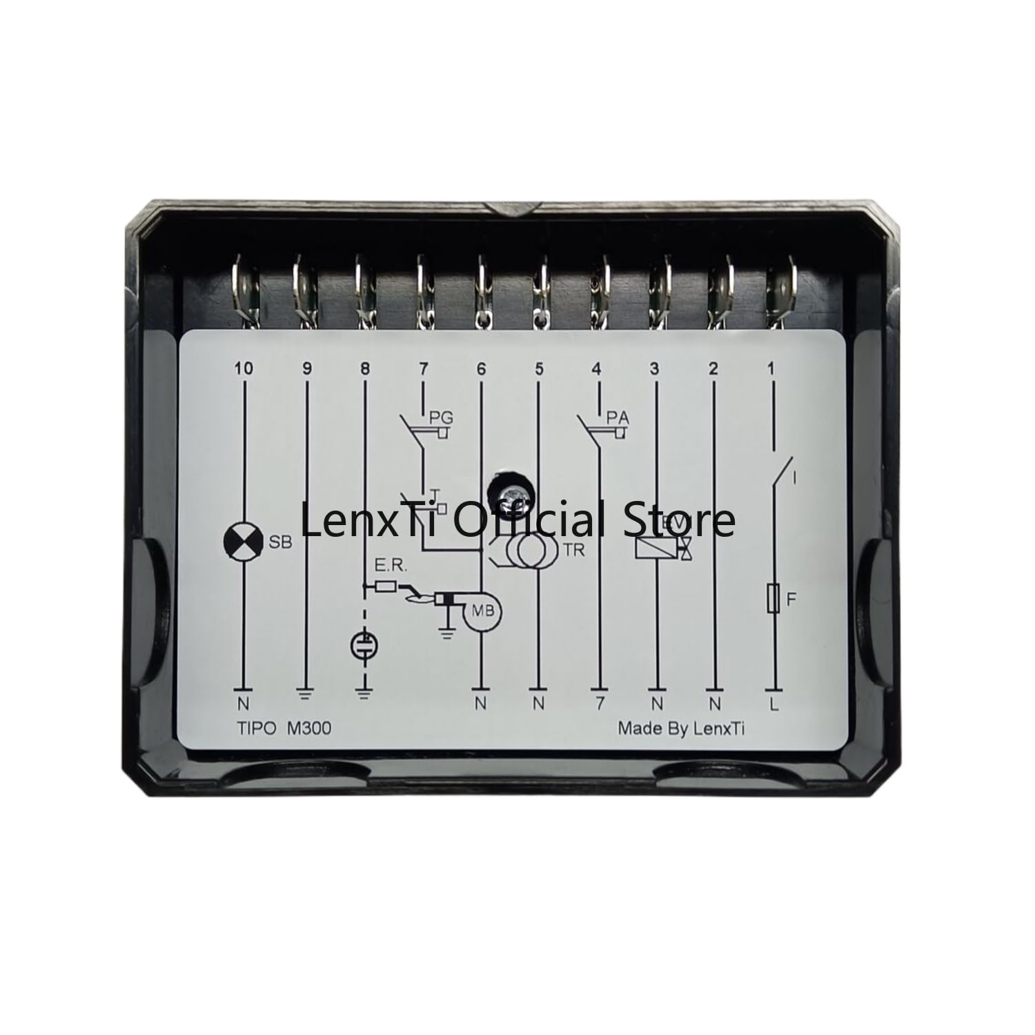 LenxTi M300 18009002 Boîtier de commande de brûleur pour brûleurs à courant d'air forcé pour gaz et huile carburant