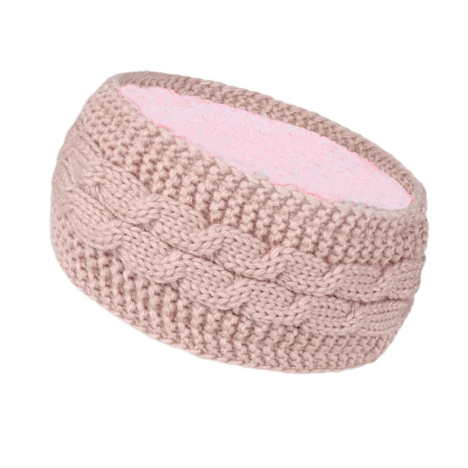 Stirnband 3 Stück Winter-Haarband, gestrickt, winddicht, Gehörschutz, warm, dickes Stirnband Winter Stirnband(Pink)