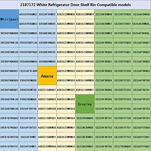 image for MONKEMON 2187172 Door Shelf Bin for Whirlpool Kenmore Amana Frigidaire