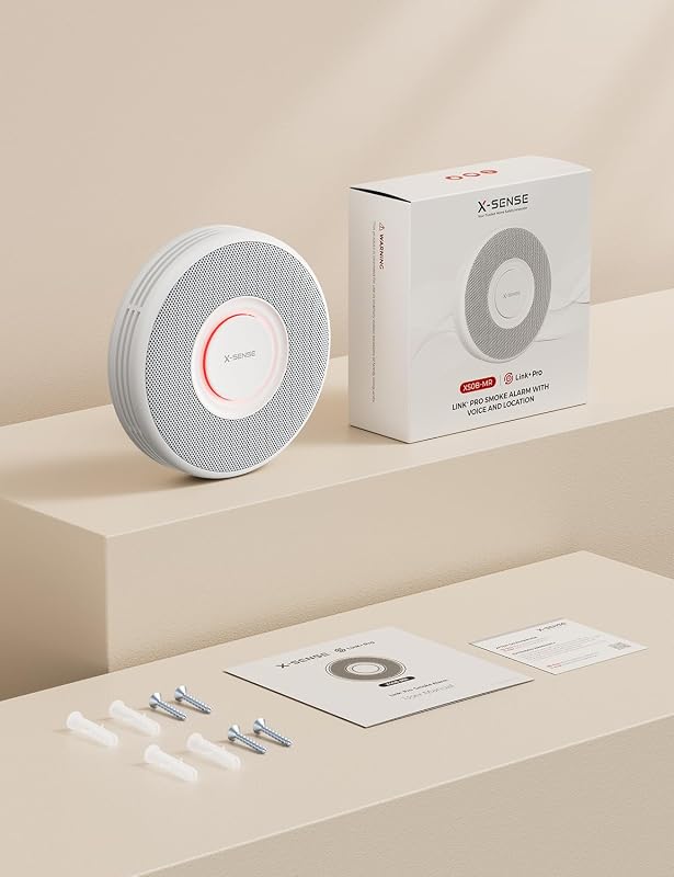 X-Sense XS0B-MR Okos Füstérzékelő WLAN Hangkimenettel, 17 Helyszínnel - Vezeték Nélküli Tűzjelző, 5 Éves Elemmel, SBS50 Bázisállomással Komp