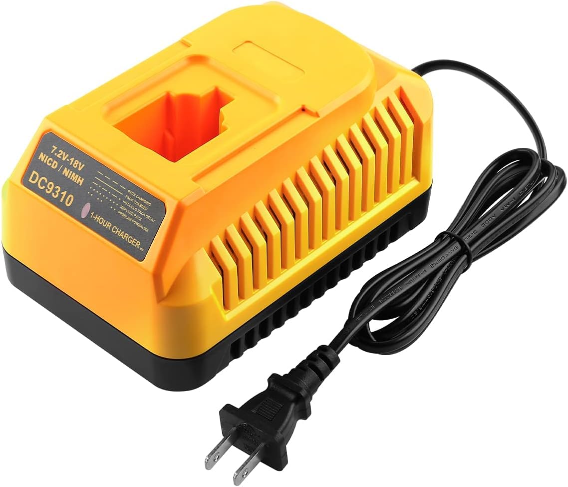 Powilling DC9310 Fast Charger Replacement for Dewalt 18V Battery Charger DC9096 DC9098 DC9099 DC9091 DC9071 DE9057 DW9096 Compatible with Dewalt 18V XRP NI-CD/NI-MH Battery(Not for Lithium Battery)