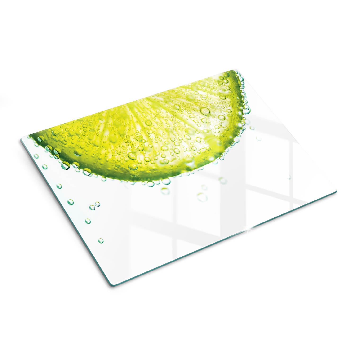 Schermo di protezione e tagliere in vetro temperato 40x30 cm Acqua di lime