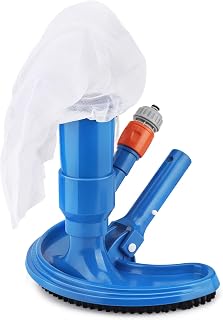 Pool Vacuum Cleaner, Pool Cleaner, Pool Vacuum, pool cleaning kit, No Electricity Required, Pool Jet Vacuum Cleaner (Without Handle), for Swimming Pools, Spas, Bathtubs, Ponds,24x27CM,Blue