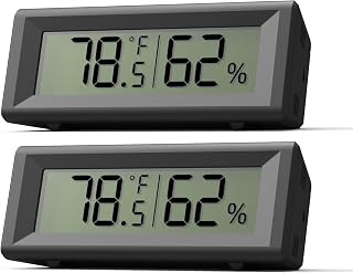 Small Digital Hygrometer, Humidity Meter, Indoor Thermometer, Room Temperature and Humidity Monitor, Gauge with Accurate Sensor, for House, Home, Baby Room, Greenhouse, Humidor, Incubator, Reptiles