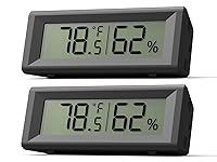 Vista 9 de Higrómetro digital pequeño, medidor de humedad, termómetro interior, monitor de temperatura ambiente y humedad, medidor con sensor preciso