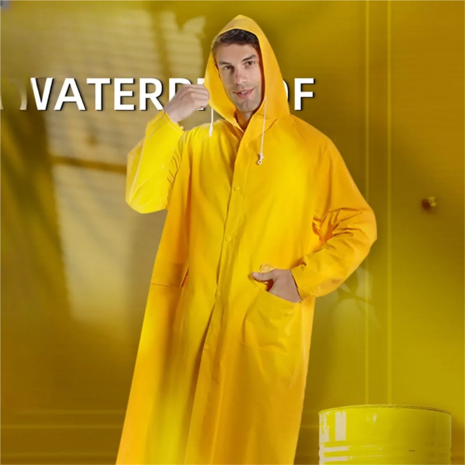 Poncho Pluie Imperméable Imperméable épais une pièce, protection du travail en extérieur, coupe-vent à double usage, poncho d'équitation
