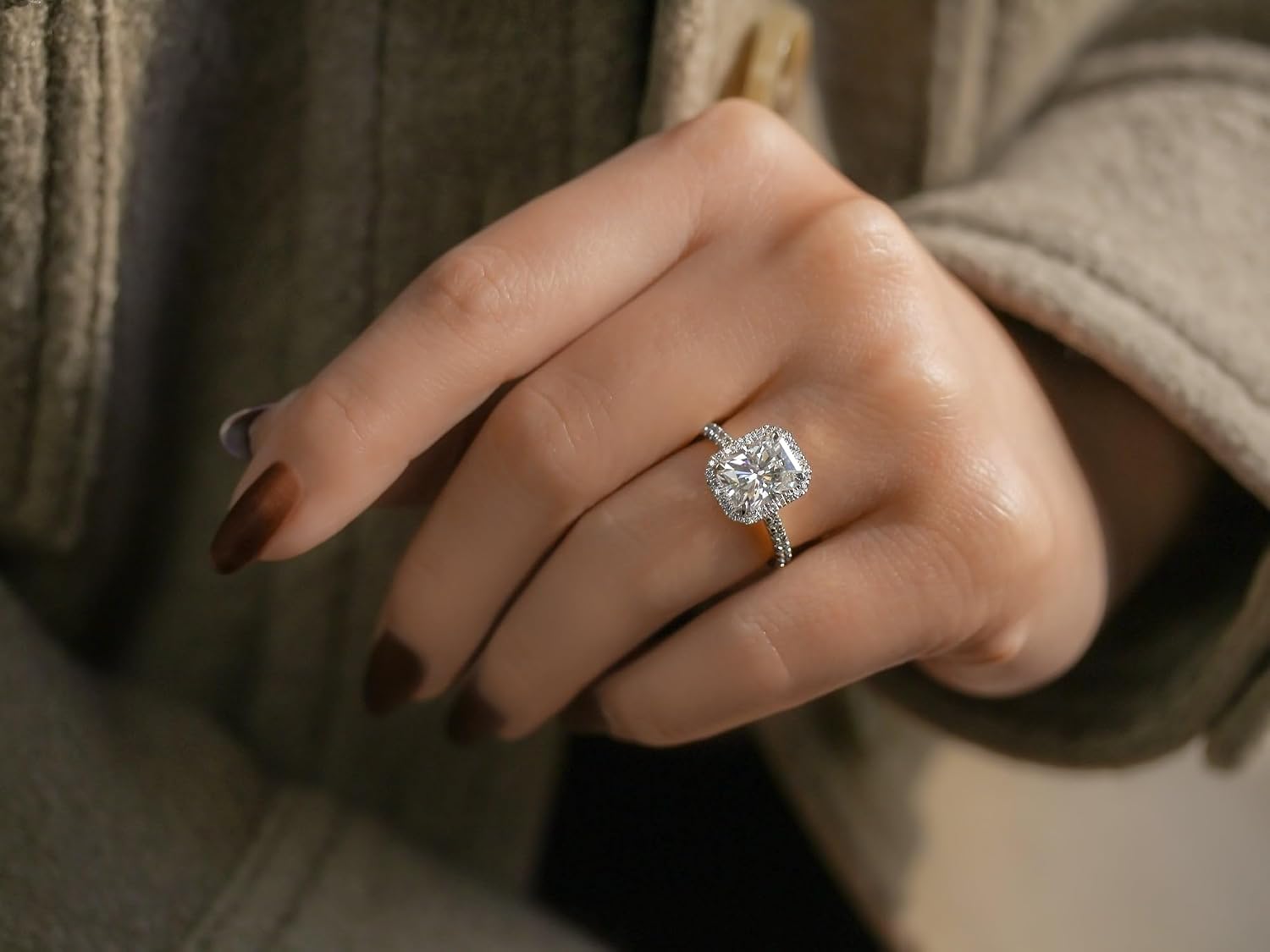 Kobelli Radiant-cut Lab Grown Diamond Engagement Ring 2.75 CTW 14k White Gold