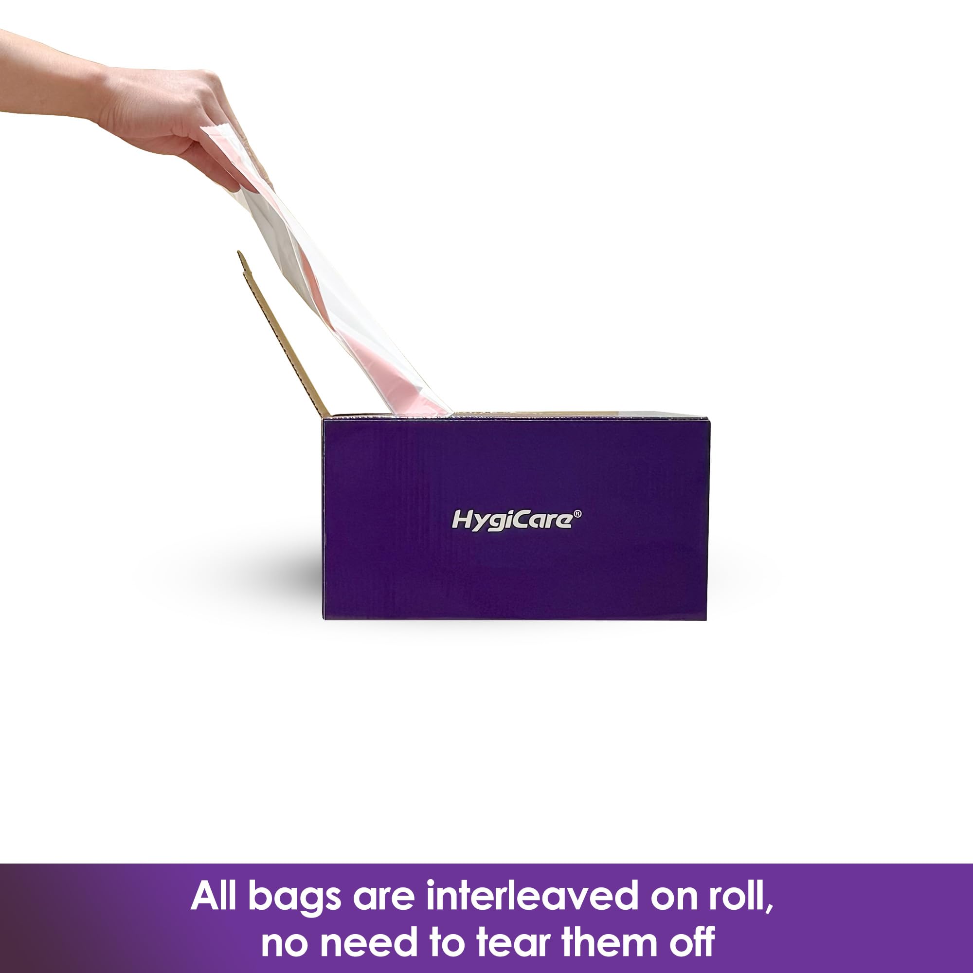 HygiCare Bolsa de basura de cocina alta de 13 galones, 200 unidades, resistente con cordón y control de olores de lavanda