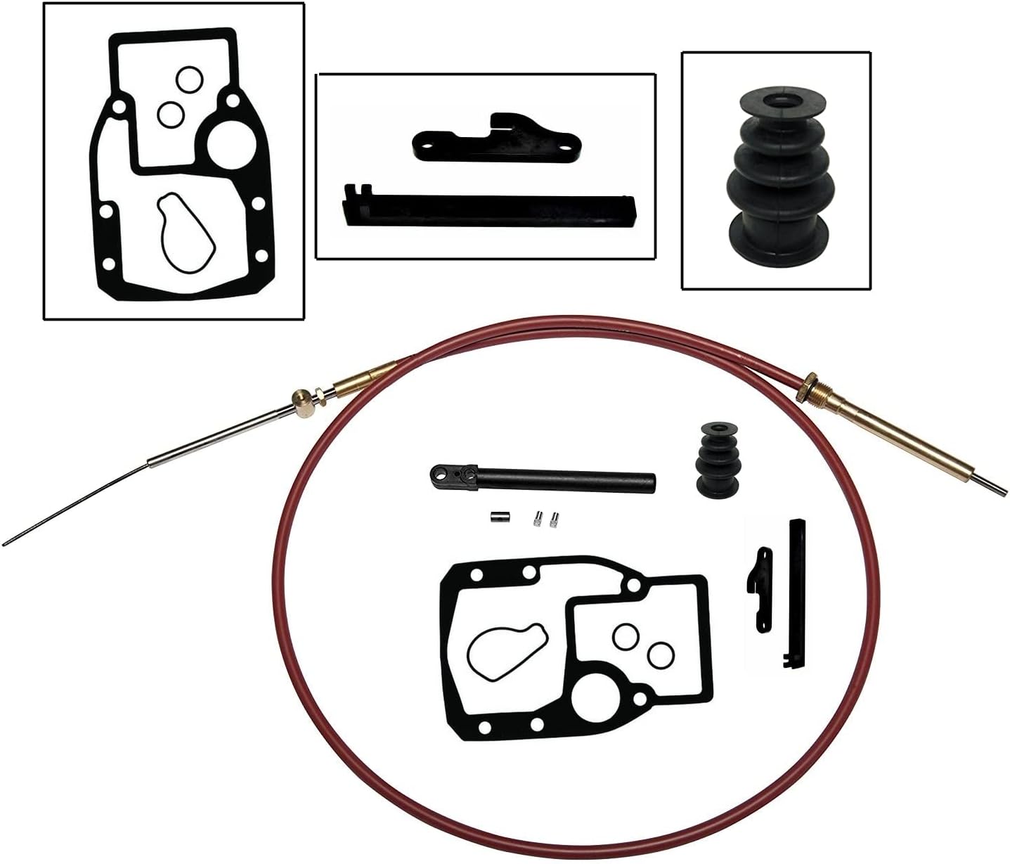 OMC Cobra Shift Cable Bundle Includes GLM Cable Kit, Adjustment Tool