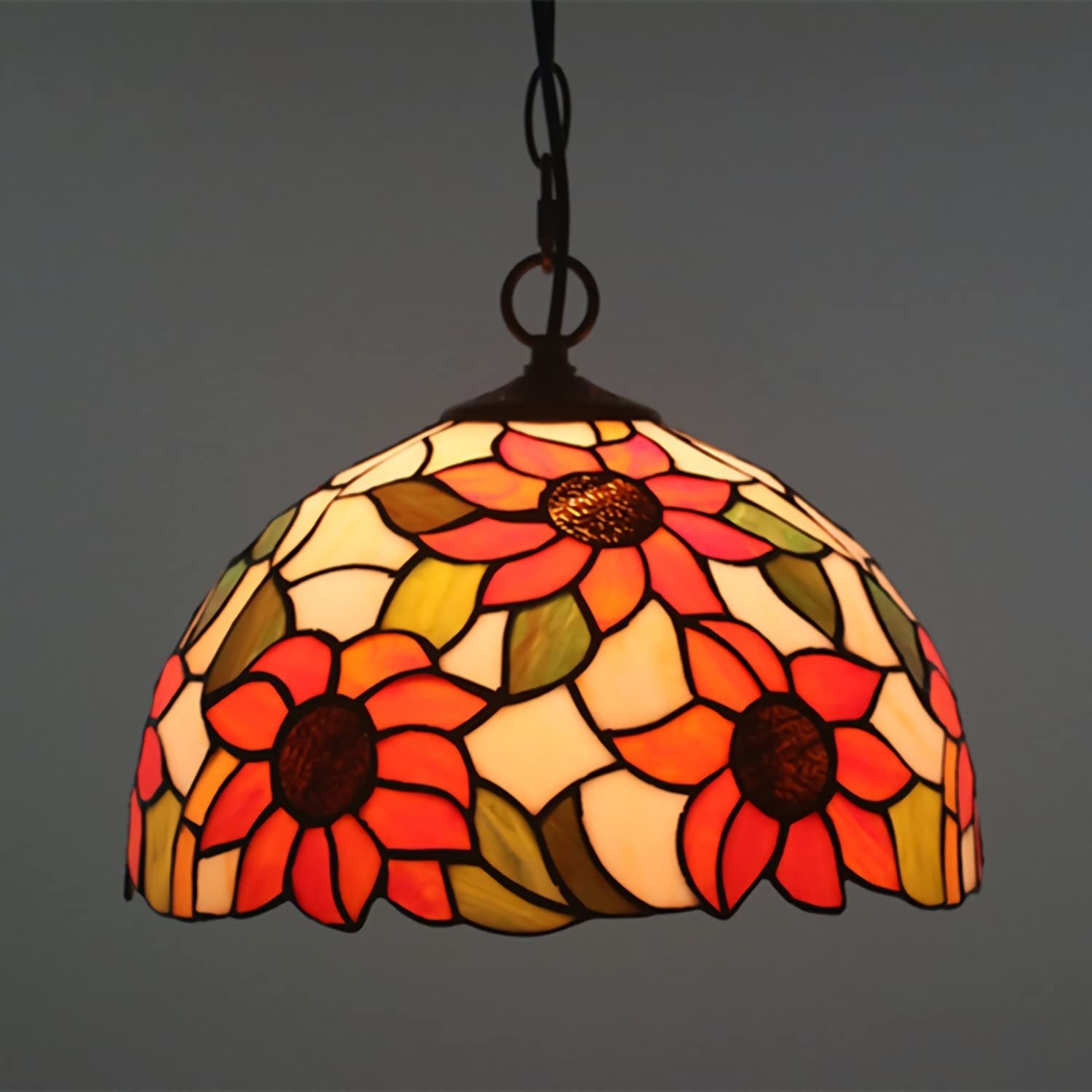 Lustre Tiffany pour salon luminaire suspendu vintage chambre à coucher