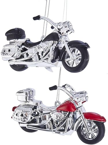 The Bridge Collection Réplica de adornos de motocicleta, juego de 2 surtidos