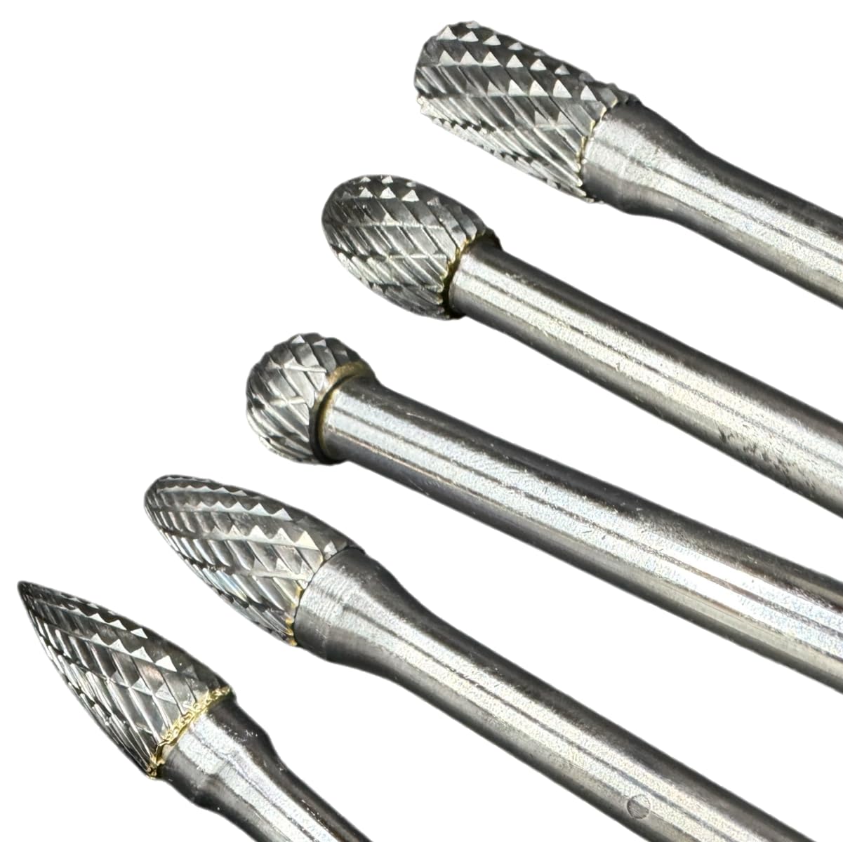 Set 5 Fresas de Carburo de Tungsteno (6 x 10 mm) para Taladro y Multiherramienta | Brocas Rotativas Tipo Lápiz, Lima, Carbide Burr para Metal, Acero, Aluminio, Madera y Plástico | Lijar