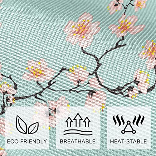 Sets de table chic fleurs de cerisier rose lot de 4 haute résistance