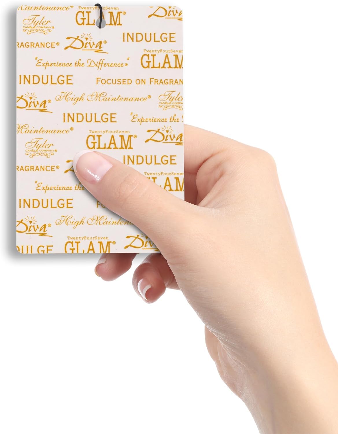 Tyler Candle Company Diva AutoGlam Auto Air Fresheners – Set of 6 – Long-Lasting Luxury Car Air Freshener – Warm Fruity Floral Scent with Amber & Chocolate – Individually Wrapped