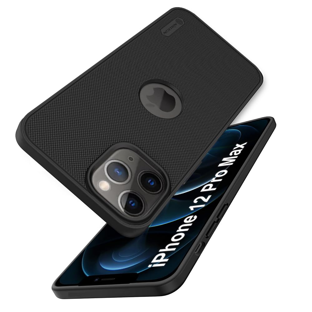 TOUCCH Liquid Silicone Case Cover for Apple iPhone 12 pro max| Shock Proof Design & 360 Degree Protection| Premium Soft Black Cover for Apple iPhone 12 pro max | Silicone Sand Blast – Black