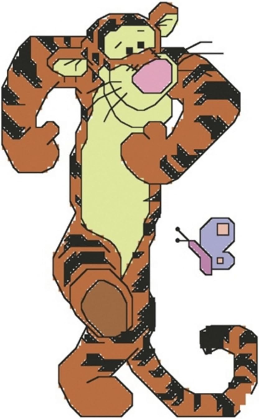 jbr1163 Janlynn Tigger & Butterfly Cntd X-Stitch Kit