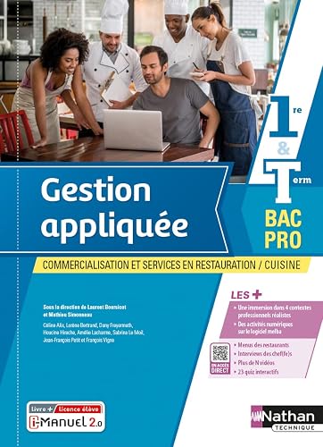 Gestion appliquée - 1re/Tle Bac Pro Cuisine - CSR