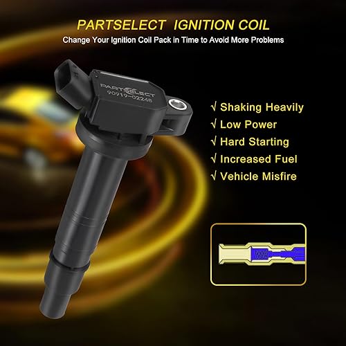 Miniatura 6 de Paquete de bobinas de encendido UF-495 90919A2001 9091902248 Reemplazo para Toyota Camry 4Runner Tacoma Tundra Matrix Scion xB Lexus IS GS RC F