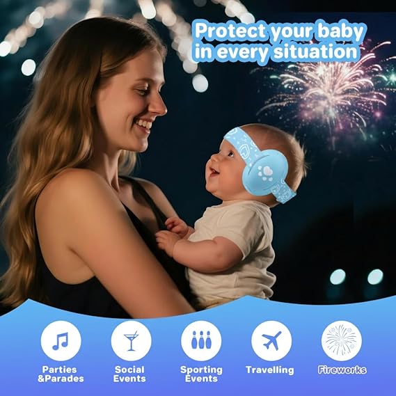 HOUSON Babygehoorbescherming, hoofdtelefoon, geluidsbescherming, oorbescherming voor kinderen, baby, 0-36 maanden