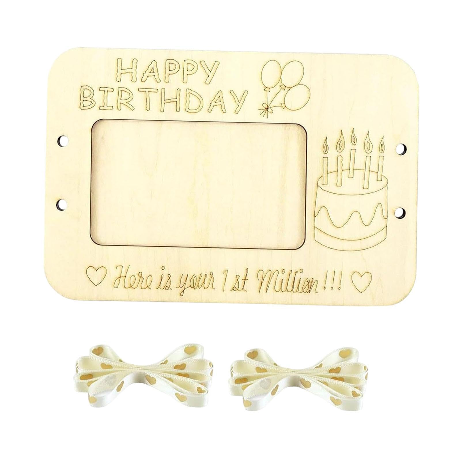 Wooden Money Clip Desktop Decorative for Valentine's Day Birthday Graduation Cake-image-2