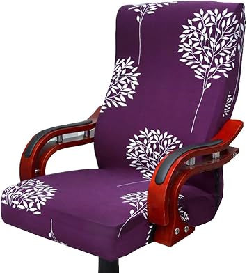 XNN Large Computer Office Chair Cover,Protective Stretchable Boss Chair Covers Stretch Chair Slipcover E