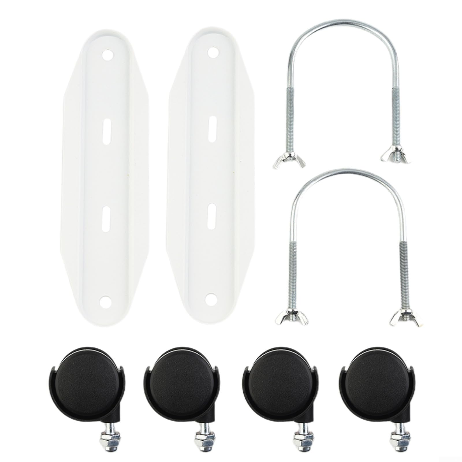 HpLive Lot de 2 supports de radiateur électrique, supports de poulie mobiles spéciaux pour radiateur électrique, poulie d'huile Ting Caster Base d'huile Ting Roulette de radiateur universelle, blanc