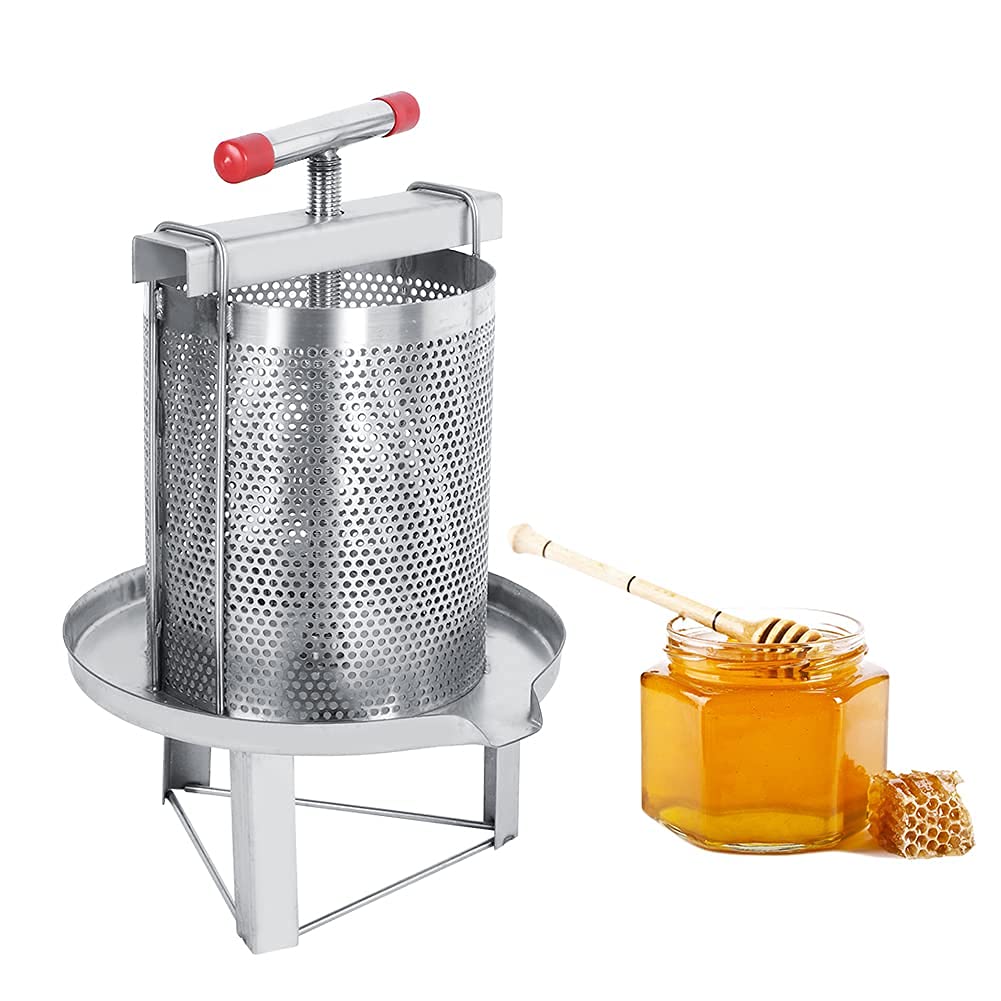 FAXIOAWA Honey Press Manuale in Acciaio Inossidabile per Uso Domestico Honey Press Press Strumento per l'apicoltura Attrezzatura per la Produzione di filtri