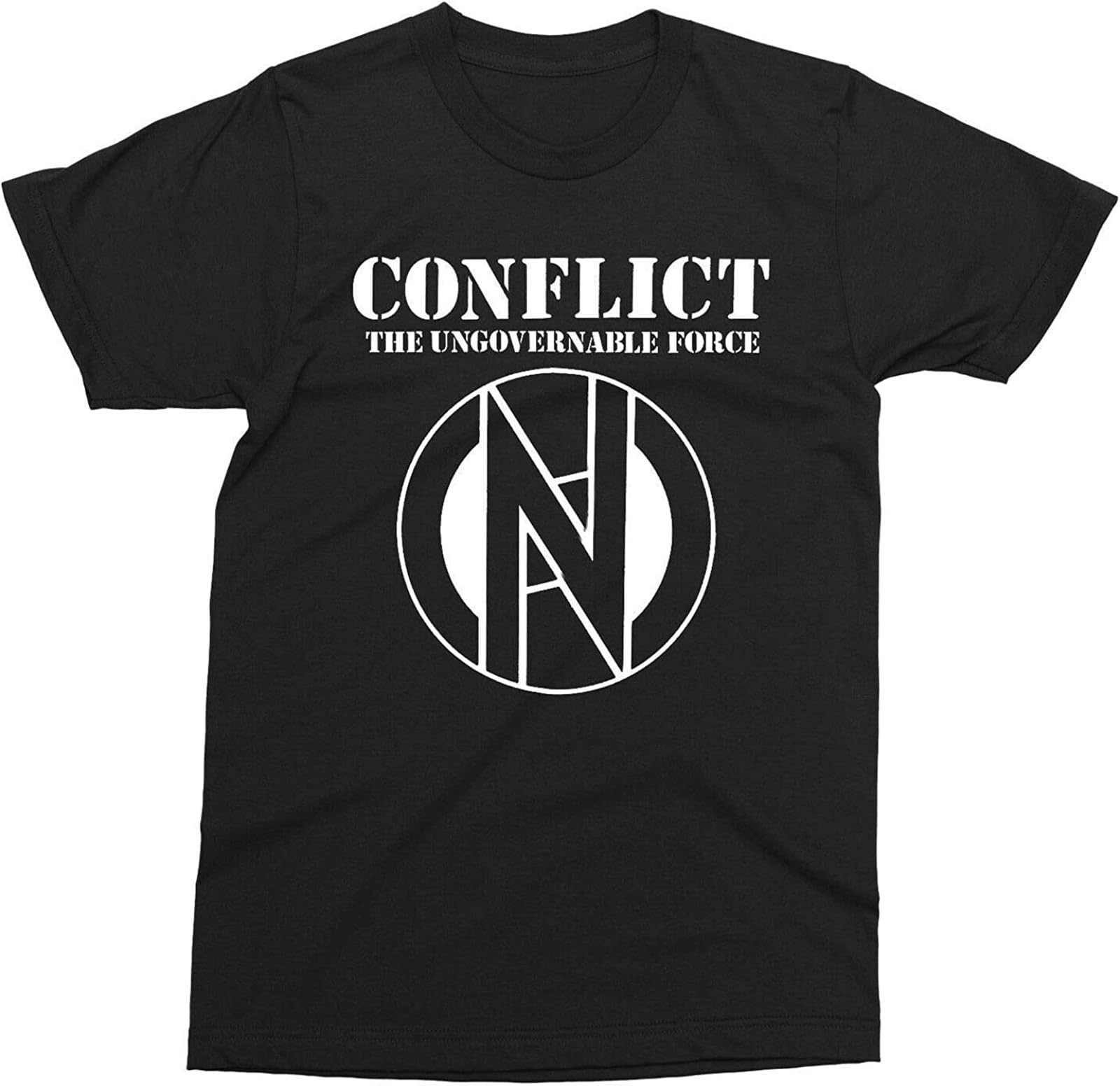 Suran Black Conflict - Ungovernable Force Shirt Punk Peace Anarcho Punk Crass Small