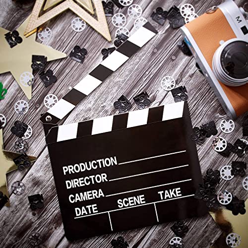 BBTO 10 Pieces Movie Film Clap Board, 7 x 8 Inch Cardboard Movie Clapboard Directors Clapper Writable Cut Action Scene Board for Movies Films Photo Props(Single-Sided Printing,Black and White) by BBTO - Image 7